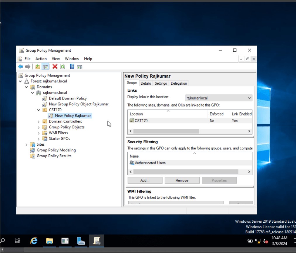 Step 3 - Create and Link GPO