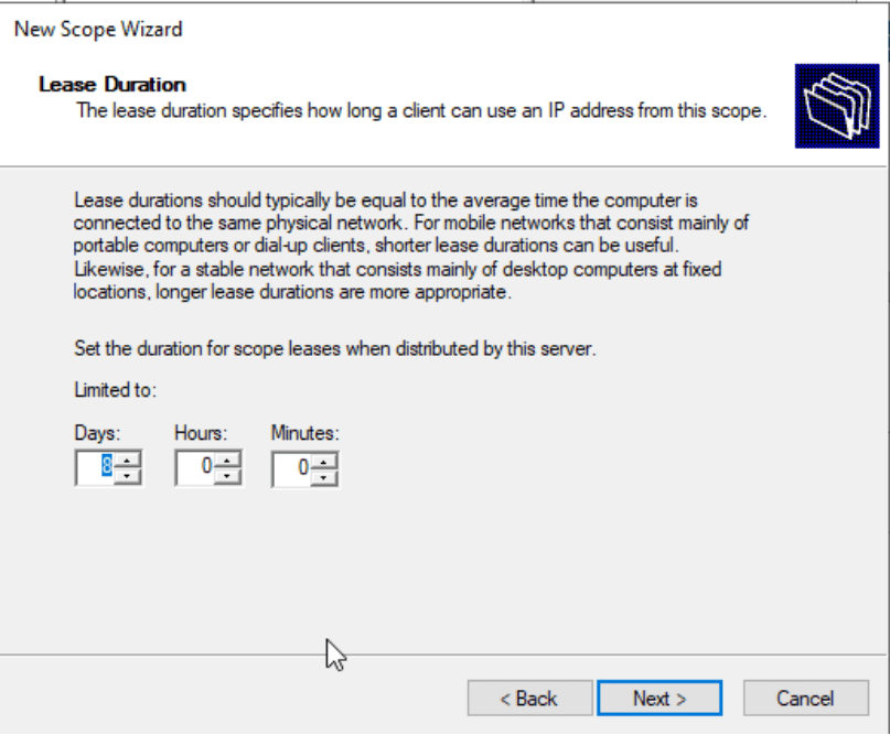 Step 9 - Lease Duration