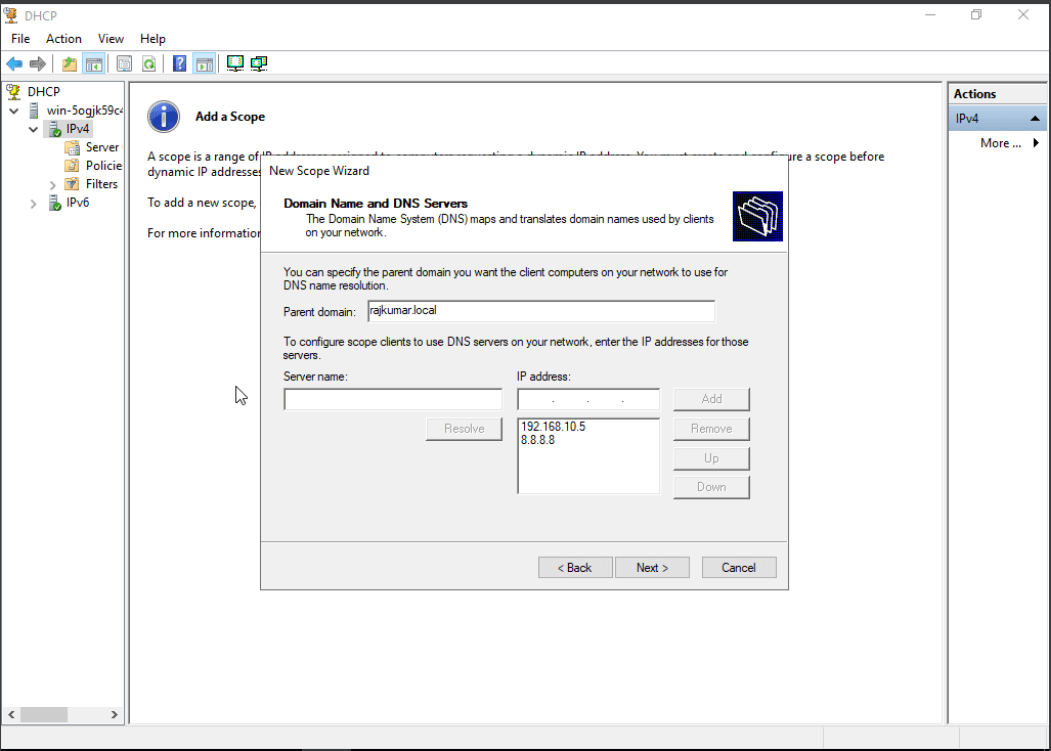 Step 11 - DNS Settings