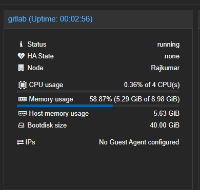 Gitlab VM Specification