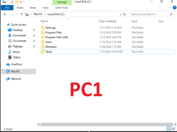 PC1 Temp Folder Check