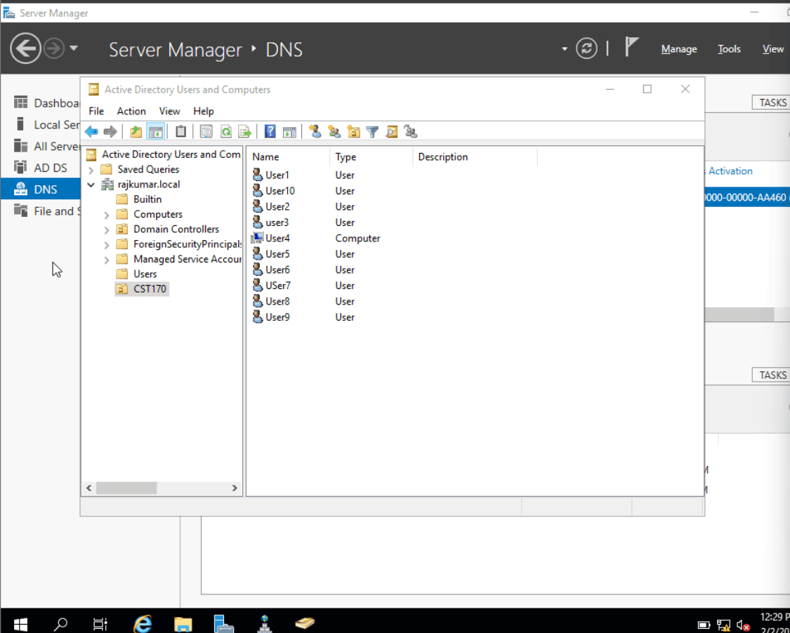 Step 22 - User Accounts Created